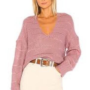 MAJORELLE Mauve V-Neck Sweater